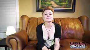 a huge cock is mouth-milked by ginger babe micah!