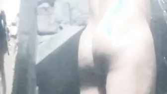 Desi twink fingers his soft ass in the shower