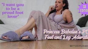 Princess Kitty Babalon's POV Foot and Leg Adoration SD | Lingerie | Leg Tease | Foot Worship | Fetish Acceptance