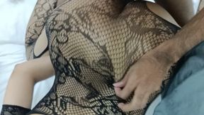 Brown Guy &amp; Latina Beauty Steamy POV, Black Stockings &amp; Passionate Chemistry