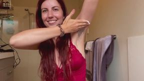 Shaving my hairy armpit bushes