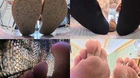 LINGLING is teasing you who is hiding in the sock inside the sho