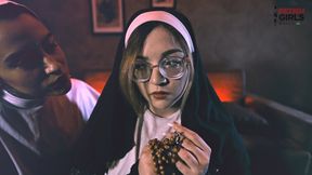 (Full Version 4K ENG-Subtitle) Nun Madalena is no longer immaculate - in this film her loses her virginity, sucks pussy for the first time and get spanked