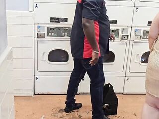 The service technician arrived to repair the laundry machines and decided to service me instead