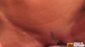 Two Russian girls ride a guy with big dick into their new house