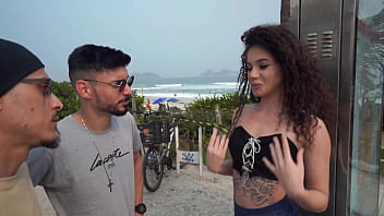 Brazilian beauty Bruna SANTOS self-fists and takes huge cocks
