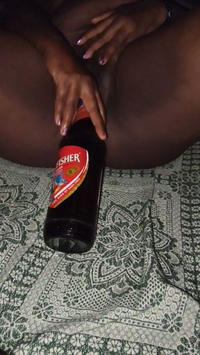 My wife put a bottle of beer in her.