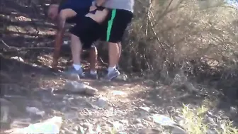 Daddy cruising for outdoor bareback anal on the road