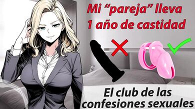 Mi pareja lleva años en castidad. Usamos dildo, su polla ya no hace falta. Relato erótico.