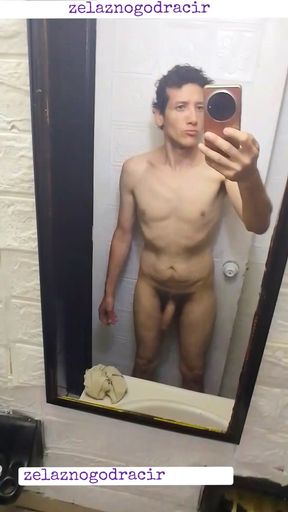 Big 22 centimeter Mexican curved cock pulls out his rifle to prove that his cock is the biggest in his city