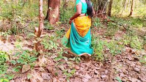 Outdoor Jungle Sex. Desi Bhabi Fucking Husbend's Small Brother Big Dick in Forest. Telugu Dirty Talks.