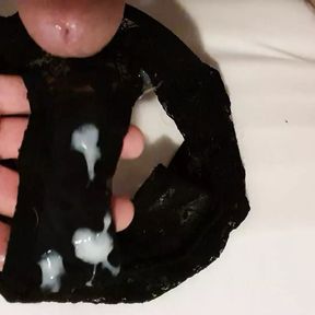 Cum on sweet black panties