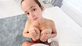 Red Eviee In A Hot Fuck With Busty Eviee