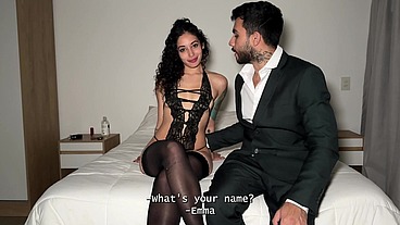Emma Angel Slut Training 02# Golden Shower, Belt Spanking, Rough Sex and Cum in Mouth!