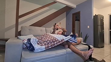 I invited the neighbor to watch a movie and it ended in a floor-shaking fuck.