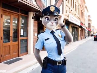 Fur Zootopia: Judy Hopps and Nick Wilde - Cunning Fox Screws Bunny after work