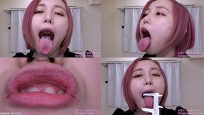 Nene Tanaka - Erotic Long Tongue and Mouth Showing