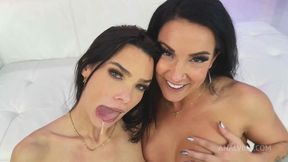 ivy ireland courtney tillia share a cock in a threesome porn video