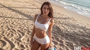 this slender girl relieves stress with her lover by bouncing on his cock after a hot workout[ai]