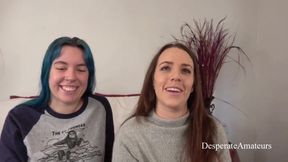 Alisha Adams gets her tight pussy stretched during an interview with her husband