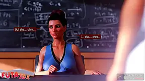 Busty Futa Learns Forbidden Desires from Dominant Mistress in Hot Tryst