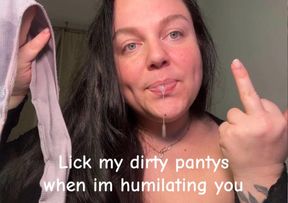Clean my panties from a man's bull sperm