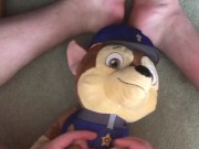 Cumming on Paw Patrol Chase plush