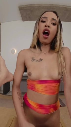 Must-share moment from "VRB Trans: Hot Latina Shemale Mayara Muniz Fucks And Cums With  A Delivery Guy pt.2"