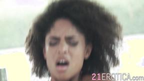 ”Satisfying ebony Luna Corazon missionary booty drilled after BJ”