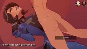 Threesome with Hot Sexy Shemale Gushing Behind the Dune HD Cartoon Porn Game