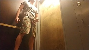 Jerking Off in Public Elevator