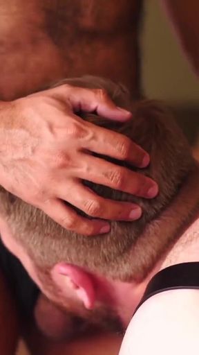 BEARFILMS - Gay bears Angel Ferrari and Harper Davis raw breed