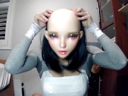 Emily's Masks Pt4! Female mask Emily unmasks from her kigurumi mask Celli! Masks in her doll mask!