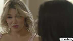 Ebony fucked by ladyboy partner