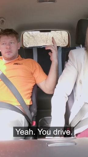 Fake Driving School French blonde MILF Georgia Koneva fast hard fuck outdoors POV car sex   Clip 2