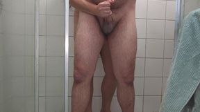 BBW Gives Stepbrother Handjob in Shower