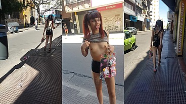 Prostituta jovencit4 caminando por las calles de Cordoba Capital