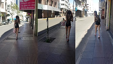 Prostituta jovencit4 caminando por las calles de Cordoba Capital