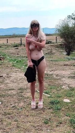 Slave Tih Undresses in the Abandoned Farm