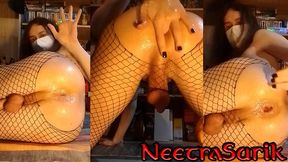 Fishnets Solo Cute Femboy Wrist Anal Fisting session