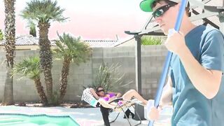 milf sofie marie seduce poolboy for steamy hot sex