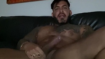 Latino muscled and tattooed naked masturbating showing bottocks VIKTOR ROM