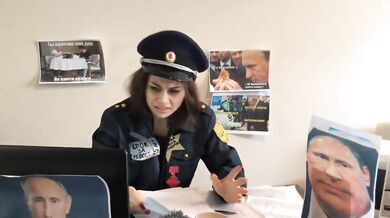 Major Doigraless Fucked By Russian Sex Inspector Big Boobs Office Blowjob
