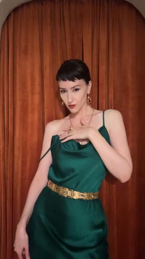 Sensual Domina Bares Elusive Décolleté and…