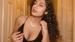 Gorgeous exotic babe teases you and me