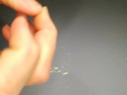 I cut off my long stinky nails and show off my smelly cock