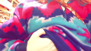 naughty redhead teen flashes tits and pussy in public