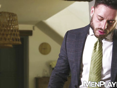 Suited hunks Manuel Reyes and Zac Johnson relentlessly breed
