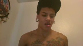 Pierced and Tattooed Guy Plays with His Dick