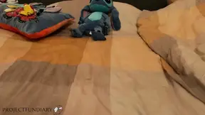 Stepdad and stepdaughter's first-time double penetration with a toy